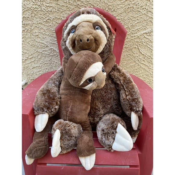 Dan Dee Collectors Choice Mother Baby Sloth Jumbo Giant 35" Plush Stuffed Animal - Picture 1 of 12